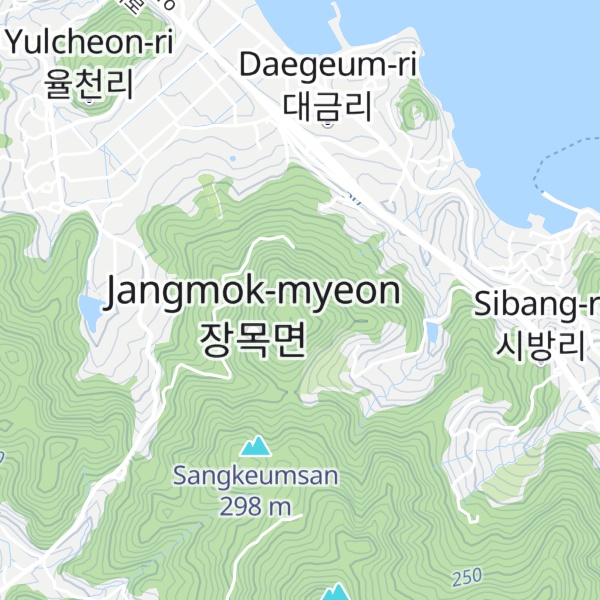 Map of Jungbongsan