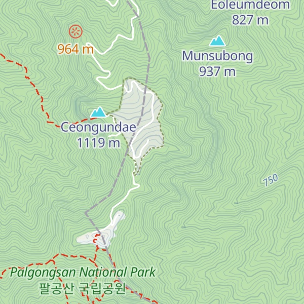 Map of Gongsanseongbong