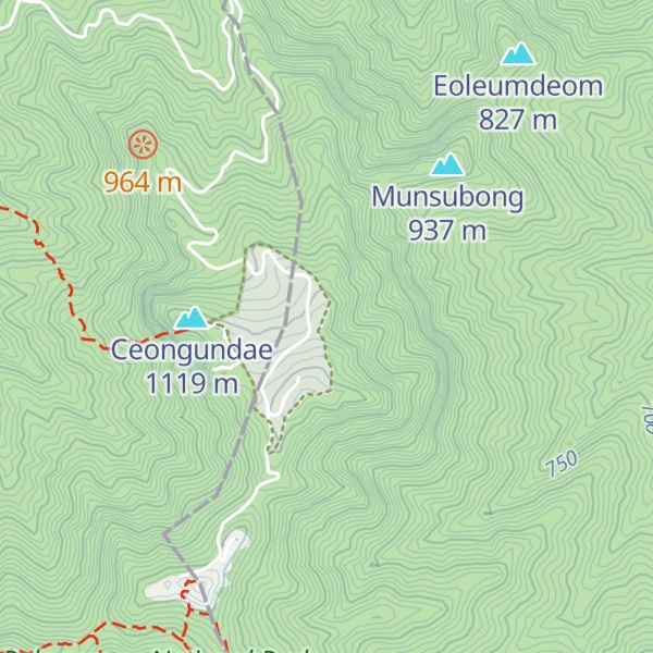 Map of Bohyeonbong