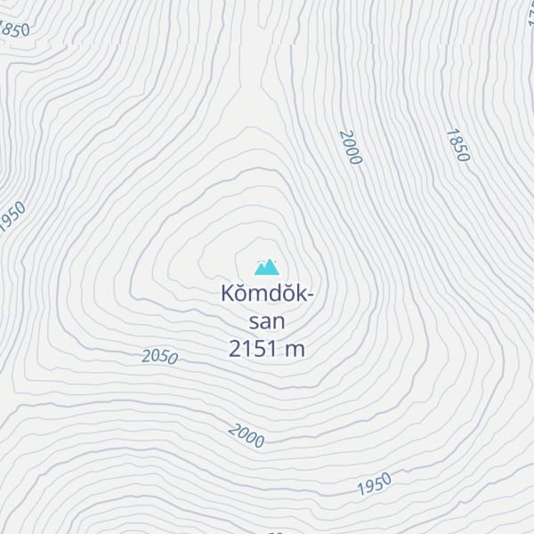 Map of Kŏmdŏk-san