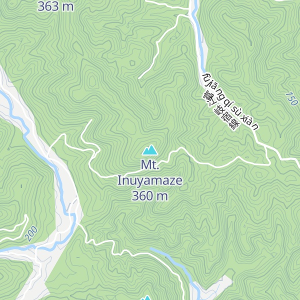 Map of Mt. Inuyamaze