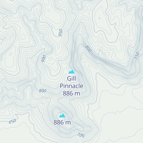 Map of Gill Pinnacle