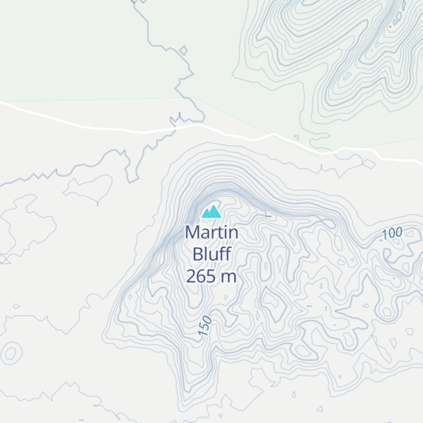 Map of Martin Bluff