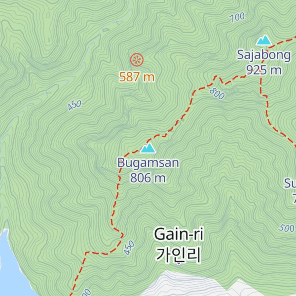 Map of Bugamsan