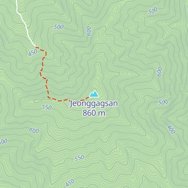 Map of Jeonggagsan
