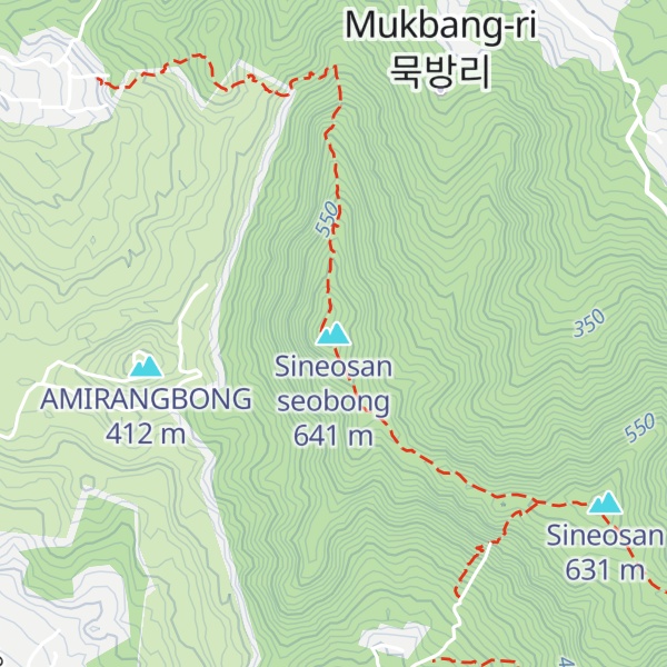 Map of Sineosan seobong