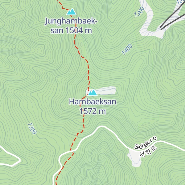 Map of Hambaeksan
