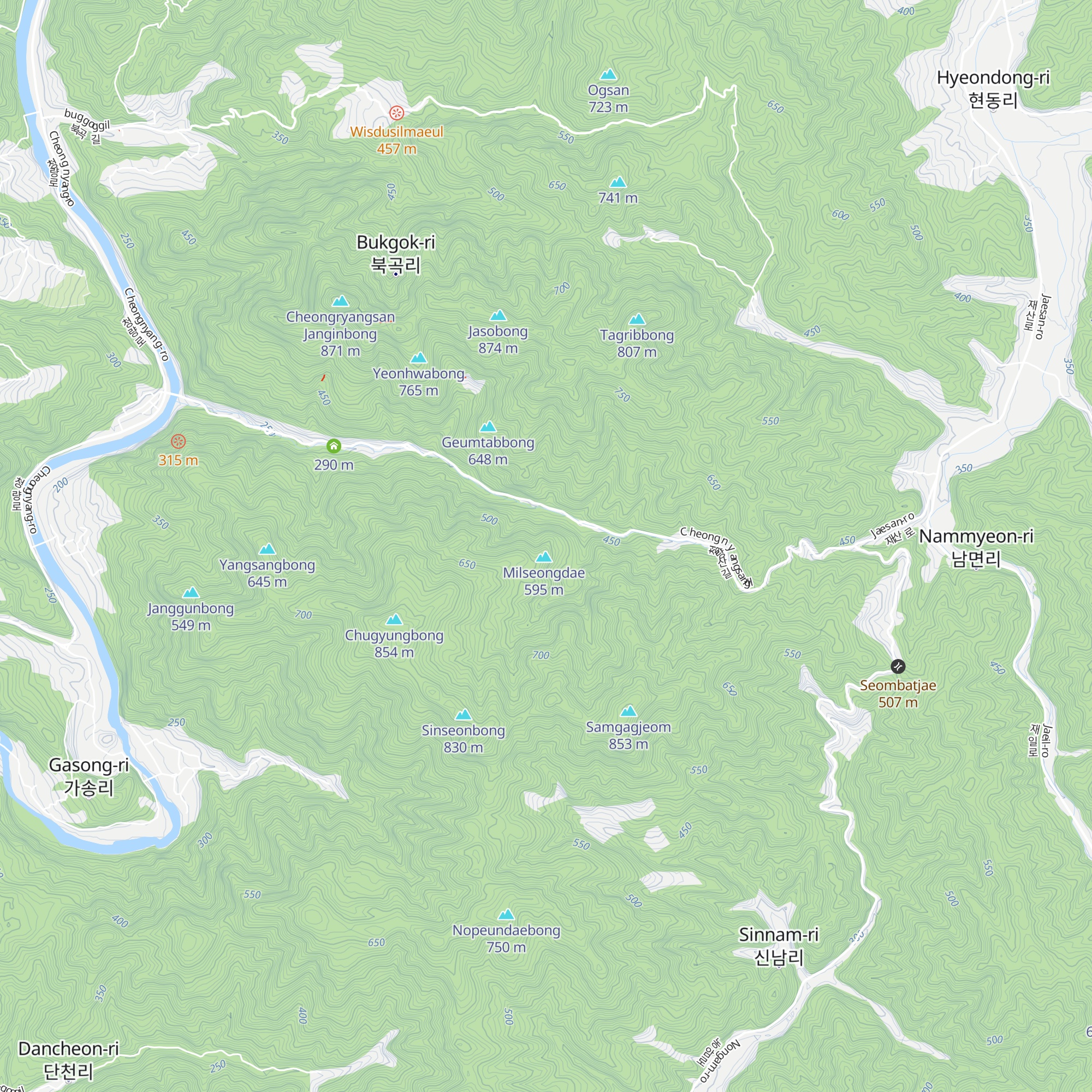 Milseongdae map