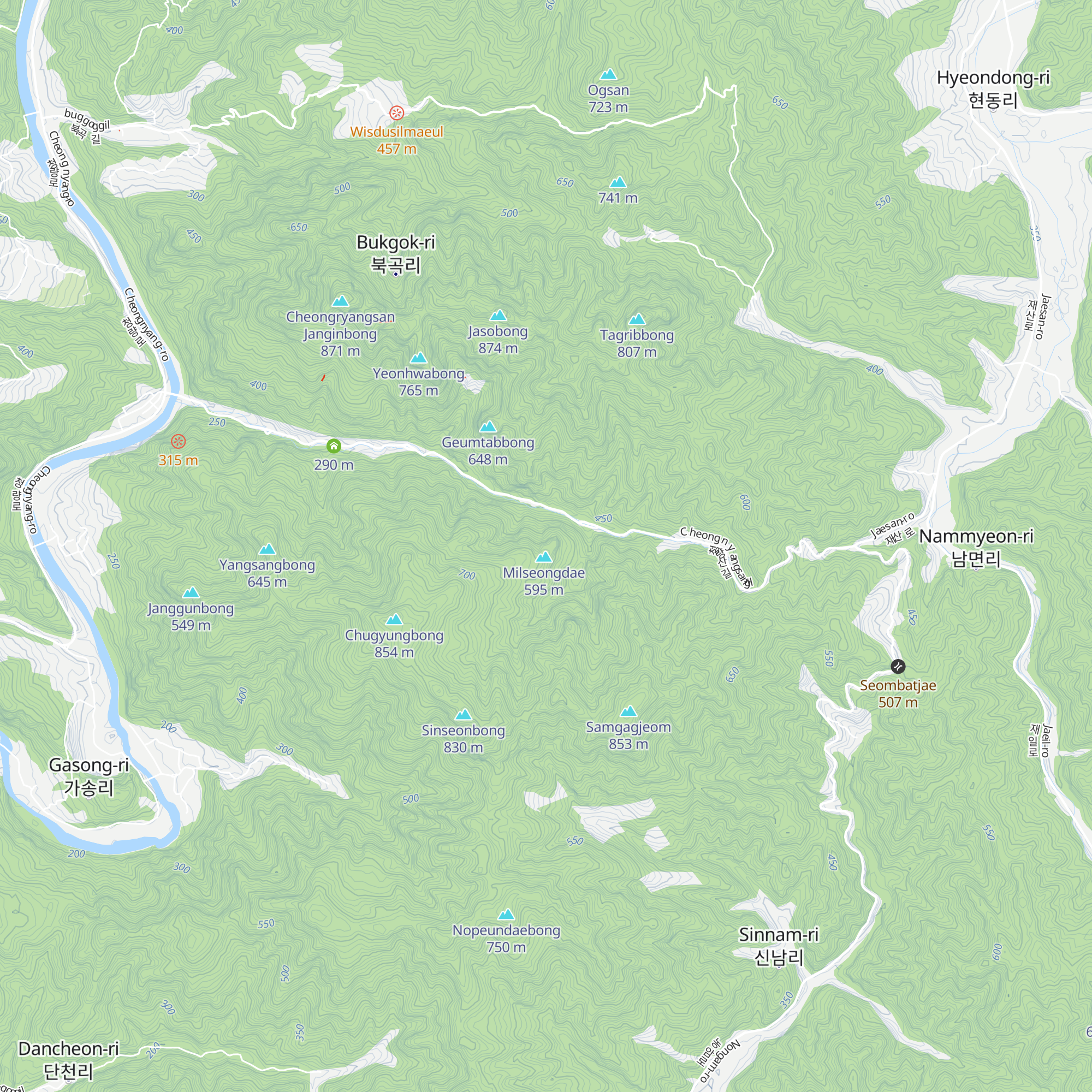 Milseongdae map