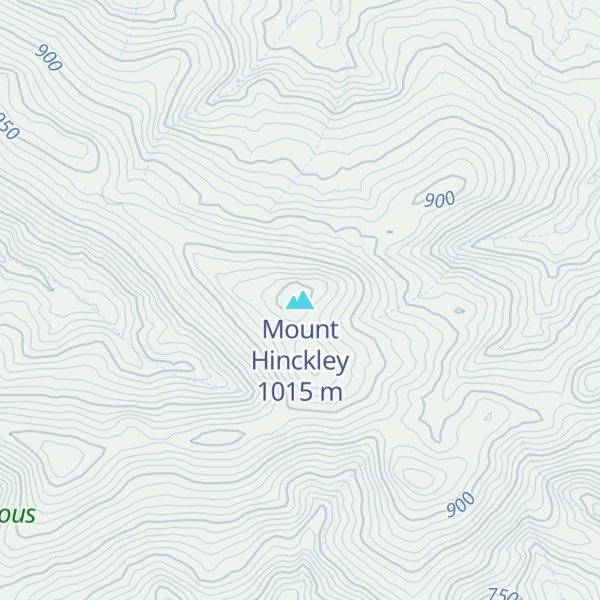 Map of Mount Hinckley
