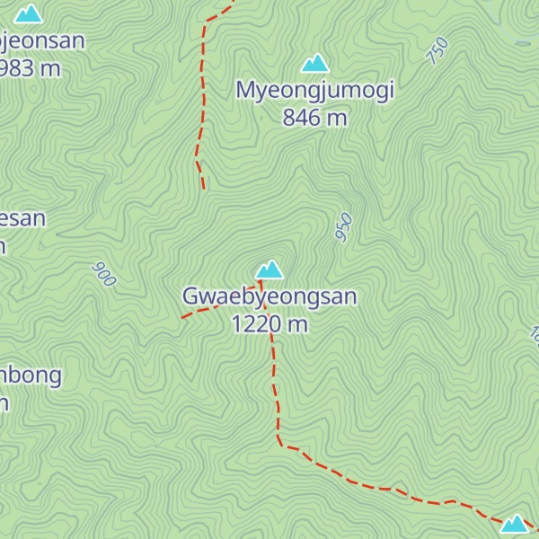 Map of Gwaebyeongsan