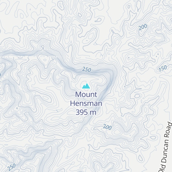 Map of Mount Hensman