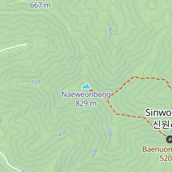 Map of Naeweonbong