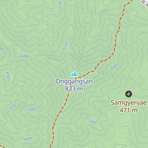 Map of Onggangsan