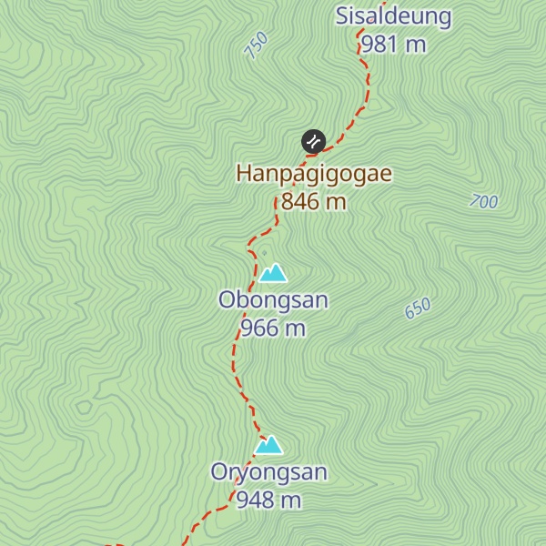 Map of Obongsan