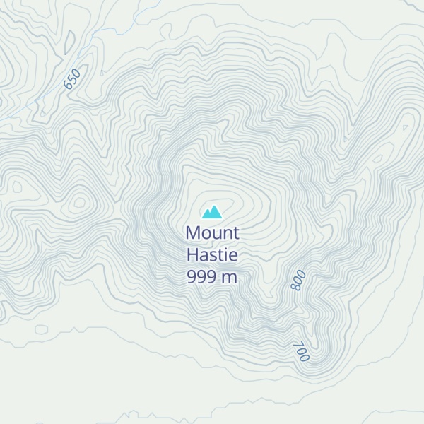 Map of Mount Hastie