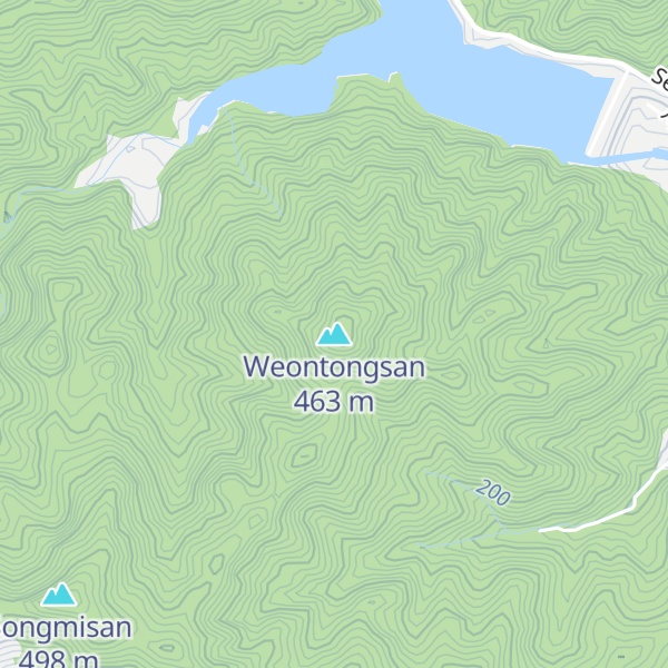 Map of Weontongsan