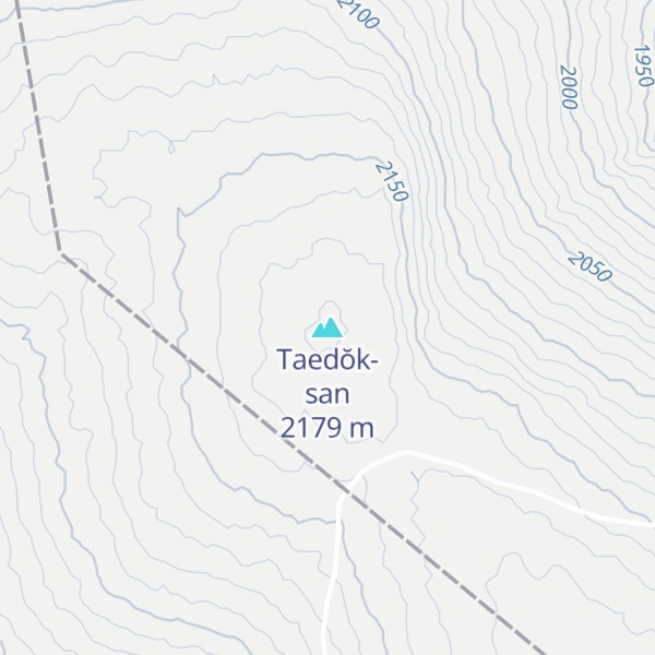 Map of Taedŏk-san