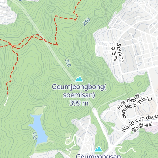 Map of Geumjeongbong(soemisan)