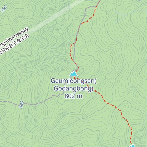 Map of Geumjeongsan(Godangbong)