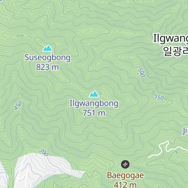 Map of Ilgwangbong