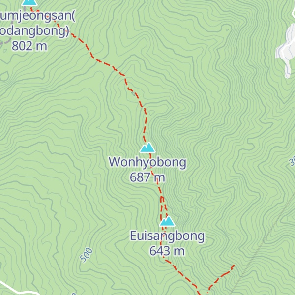 Map of Wonhyobong