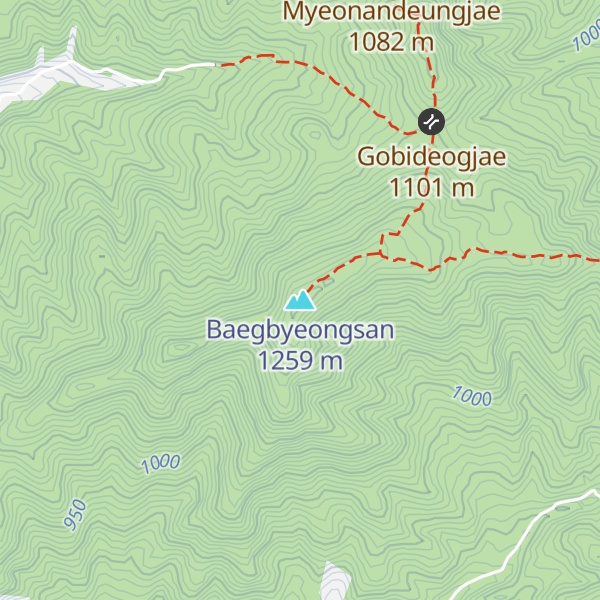 Map of Baegbyeongsan