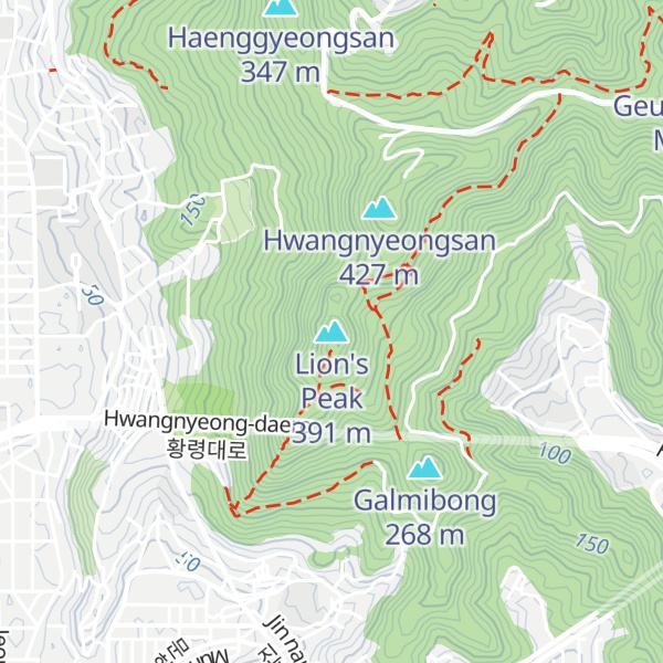 Map of Lion's Peak