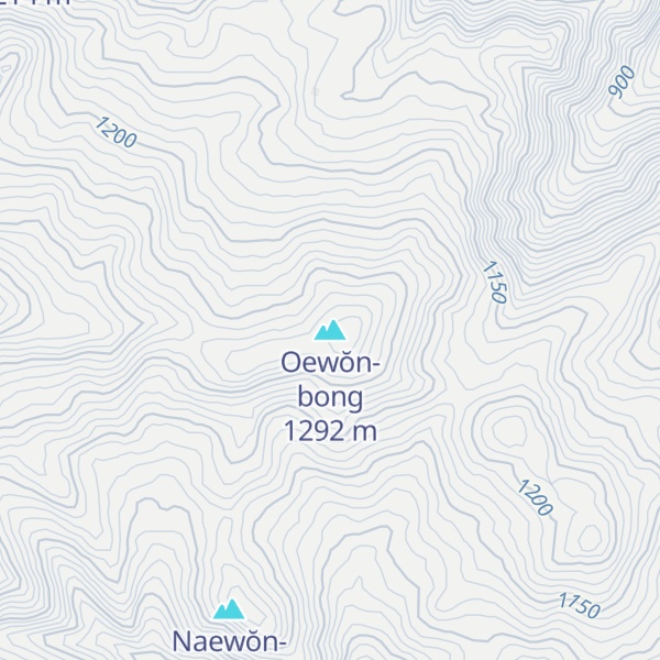Map of Oewŏn-bong