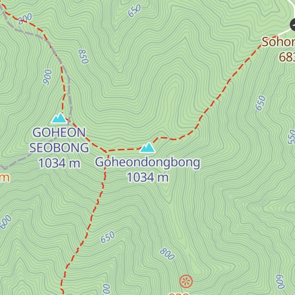 Map of Goheondongbong