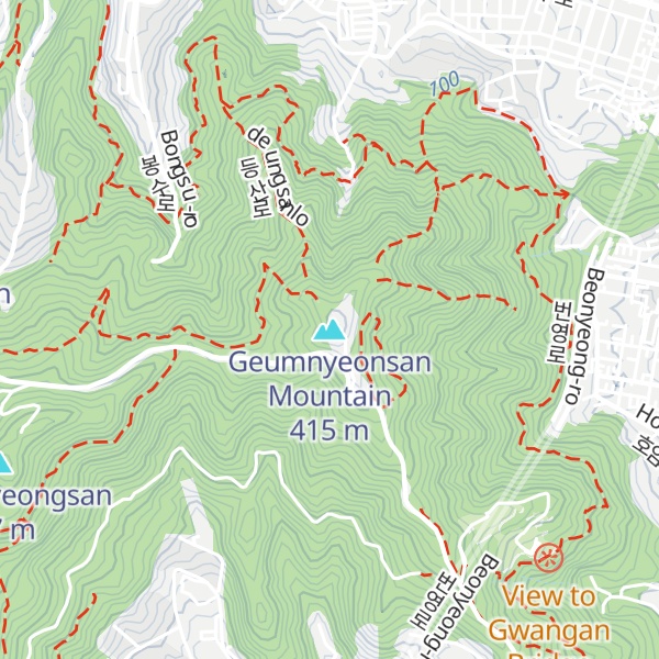 Map of Geumnyeonsan Mountain