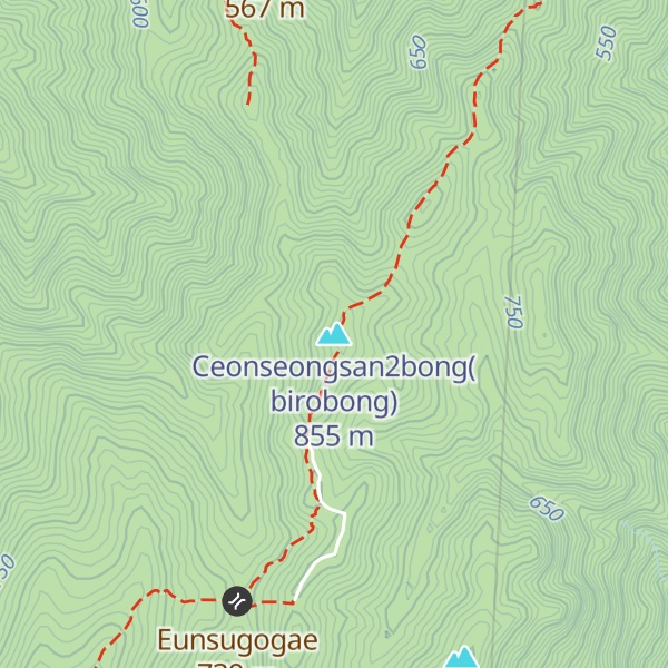Map of Ceonseongsan2bong(birobong)