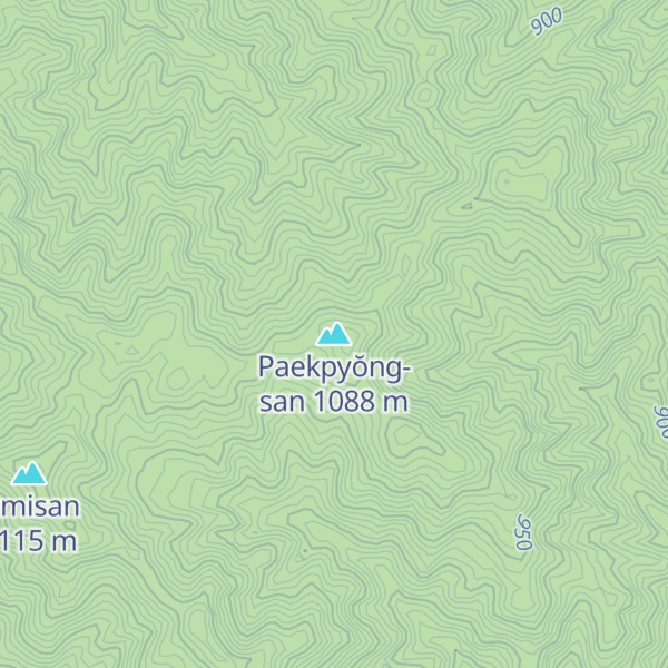 Map of Paekpyŏng-san