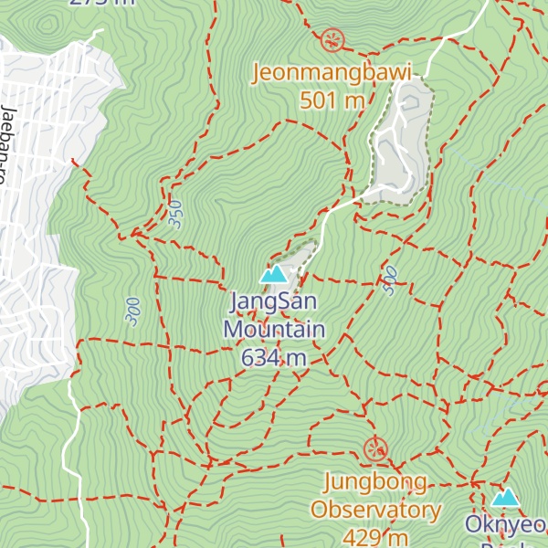 Map of JangSan Mountain