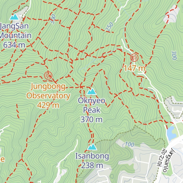 Map of Oknyeo Peak