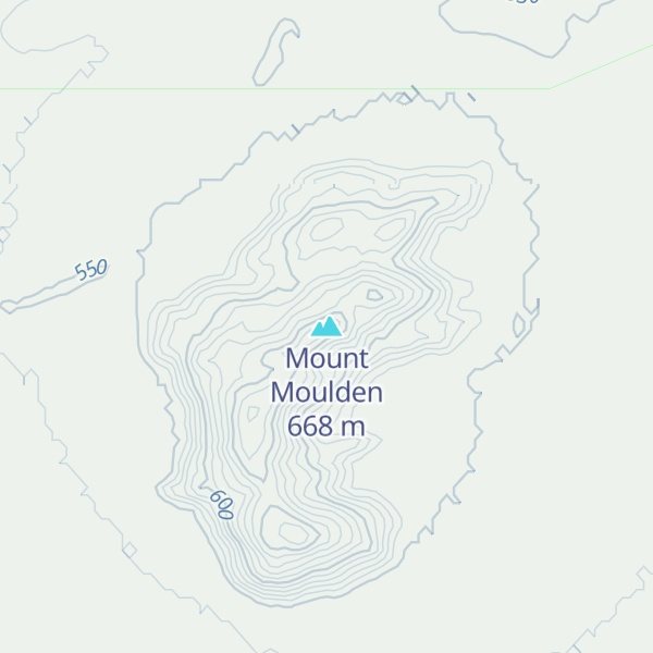 Map of Mount Moulden