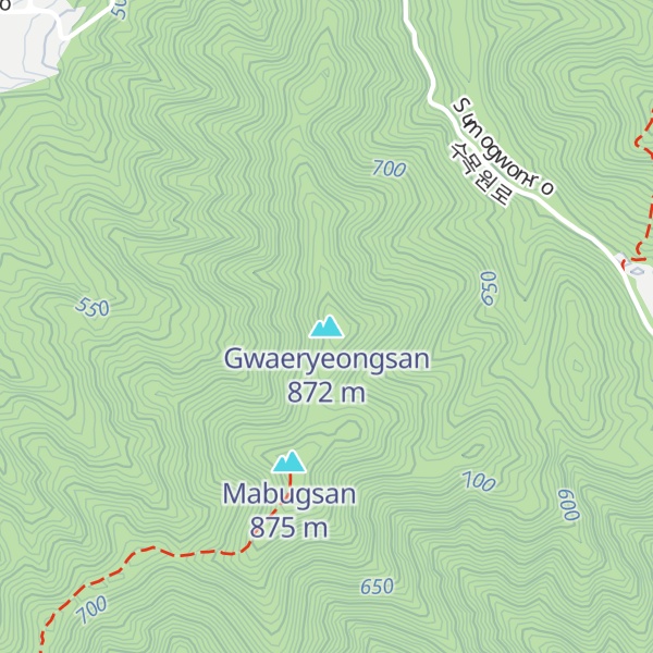 Map of Gwaeryeongsan