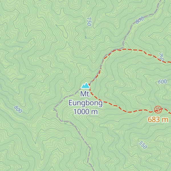 Map of Mt. Eungbong