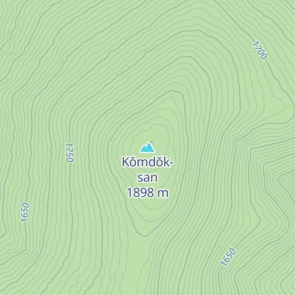 Map of Kŏmdŏk-san