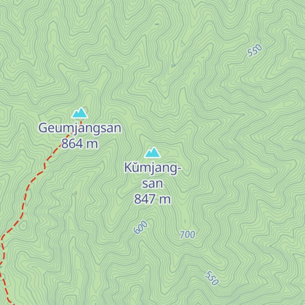 Map of Kŭmjang-san