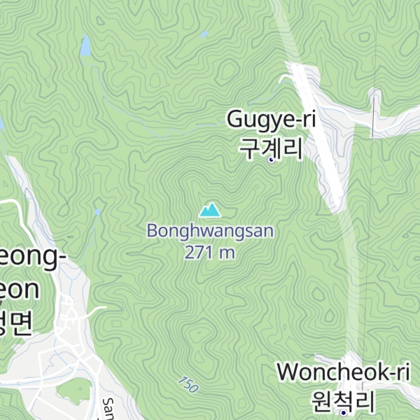 Map of Bonghwangsan