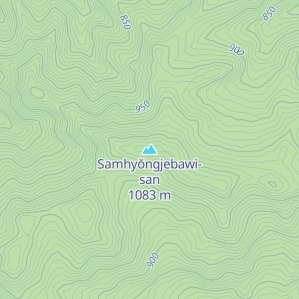 Map of Samhyŏngjebawi-san