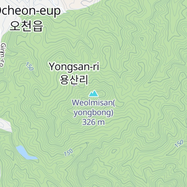 Map of Weolmisan(yongbong)