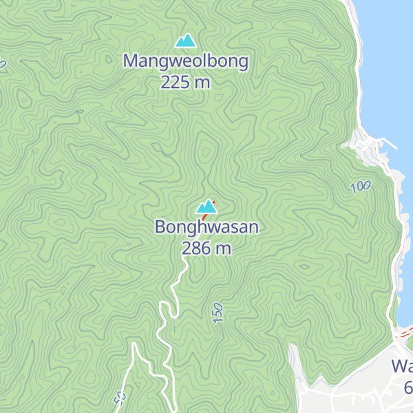 Map of Bonghwasan