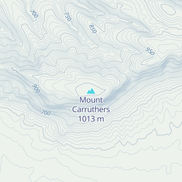 Map of Mount Carruthers