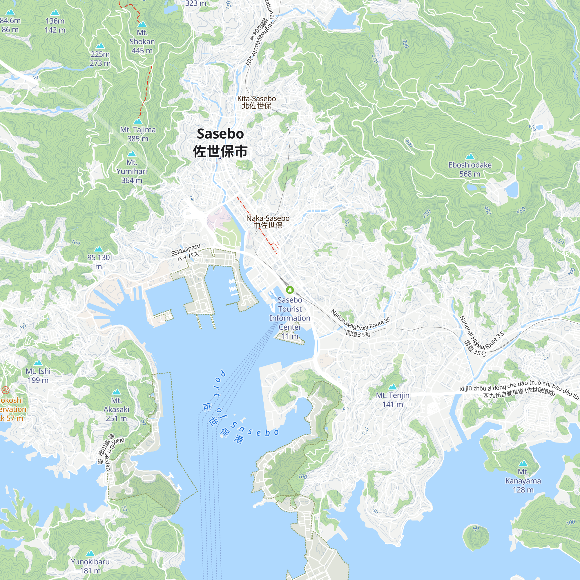 Sasebo Tourist Information Center map