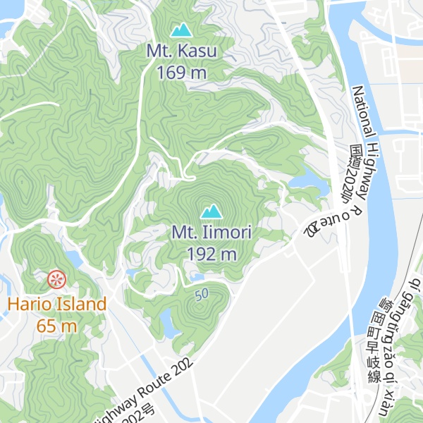 Map of Mt. Iimori