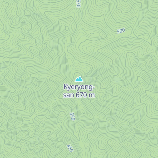 Map of Kyeryong-san