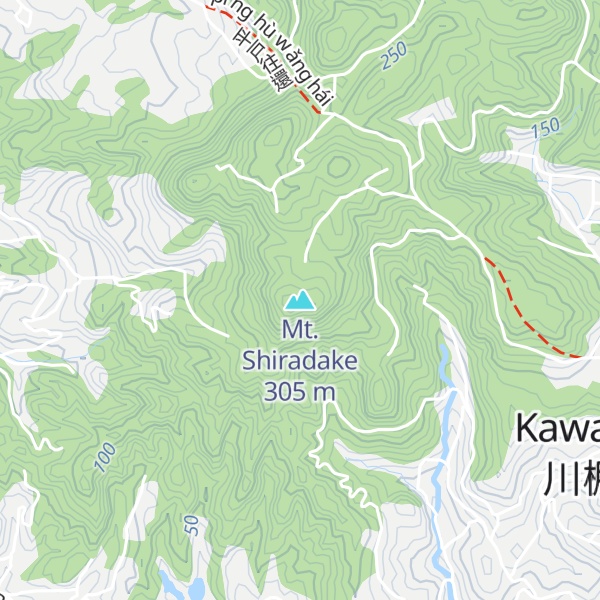 Map of Mt. Shiradake