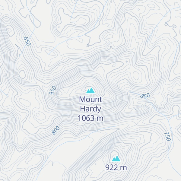 Map of Mount Hardy
